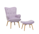 Velours Fauteuil Violet Vejle