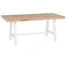 Table De Jardin 170 X 80 Cm Bois Solide Blanc Scania