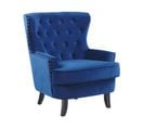 Velours Fauteuil Bleu Marine Viborg