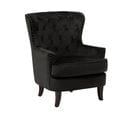 Velours Fauteuil Noir Viborg