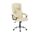 Fauteuil Massant Cuir Pu Beige Clair Comfort