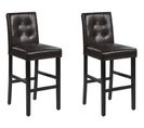 Tabouret De Bar Set De 2 Cuir Pu Marron Madison