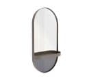 Miroir Mural Avec Étagère Oval Taupe