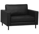 Fauteuil Cuir Noir Savalen