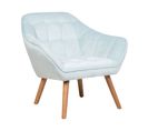 Velours Fauteuil Bleu Clair Karis