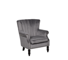 Velours Fauteuil Gris Svedala