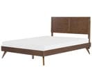 Lit Double 180 X 200 Cm Bois Foncé Istres