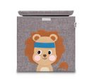 Boîte De Rangement En Tissu Pour Enfant "lion" Avec Couvercle