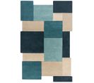 Tapis Arty En Laine - Bleu Turquoise - 150x230 Cm