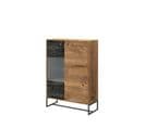 Vitrine Dark 93x39x133 Cm Beige