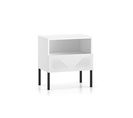 Table De Chevet Clearing 50x34x53 Cm Blanc