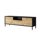 Meuble Tv Luvio 140x36x46 Cm Noir