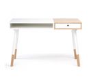 Bureau Design "sonnenblick" 120cm Blanc et Chêne