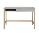 Bureau Design "northgate" 112cm Bouleau et Gris