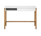 Bureau Design "northgate" 112cm Chêne et Blanc