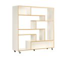 Étagère Bibliothèque Design "southbury" 143cm Chêne et Blanc