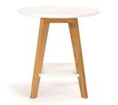 Table D'appoint Design "kensal" 55cm Chêne et Blanc