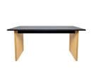 Table à Manger Design En Bois "stripe" 160cm Noir