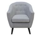 Fauteuil ARISTO tissu gris clair