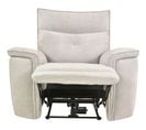 Fauteuil relax 2 moteurs ADAM tissu gris beige