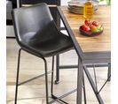 Tabouret de bar H.73 ROMANE noir