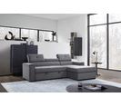 Canapé convertible RIO Angle droit Tissu gris