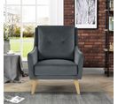 Fauteuil LAURANNE tissu gris