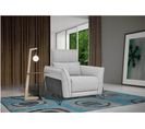 Fauteuil relax électrique CALVINE tissu gris clair