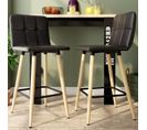 Tabouret de bar Hauteur 63 cm  MEVIK noir