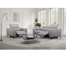 Fauteuil relax électrique MANFIELD cuir gris