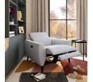 Fauteuil relax électrique VERMONT tissu gris clair