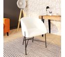 Fauteuil bouclettes CELESTE blanc