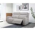 Canapé 3 places 2 relax JONNES tissu gris