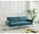 Banquette convertible 3 places GATSBY tissu bleu