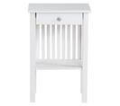 Chevet 1 tiroirs H. 70 cm MADISON blanc