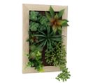 Cadre Mural Avec Plante Succulente Artificielle 20 X 30 Cm