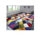 Tapis Multicolore Moderne Rectangle à Courtes Mèches Rhumba Multicolore 160x230