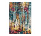 Tapis Moderne Courtes Mèches Rayé Rectangle Abstraction Multicolore 120x170