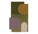 Tapis En Laine Design Géométrique Lozenge Vert 120x180