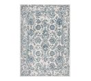 Tapis Floral Laine Rectangle Mèches Courtes Yasmin Ivoire 120x170