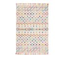 Tapis Berbère Avec Franges Ethnique Rectangle Prairie Crème 160x230