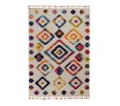 Tapis Kilim Avec Franges Rectangle Bohemia Crème 80x150