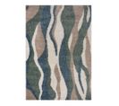 Tapis Shaggy Abstrait Design Intérieur Stream Bleu 80x150