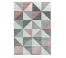 Tapis De Salon Moderne Cubico En Polypropylène - Gris - 120x170 Cm