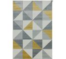 Tapis De Salon Moderne Cubico En Polypropylène - Gris - 160x230 Cm