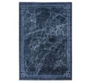 Tapis Moderne Raya Border En Polyester - Bleu - 160x230 Cm