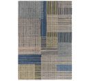 Tapis De Salon Facet En Laine - Bleu - 160x230 Cm