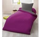 Bicolore Parure De Couette 100% Coton - Fushia - 140x200 Cm