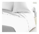 Drap Plat 100% Coton 57 Fils Couleurs - Blanc, Matière - 100% Coton, Tailles - 180 X 290 Cm