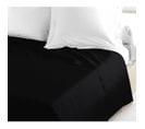 Drap Plat 100% Coton 57 Fils Couleurs - Noir, Matière - 100% Coton, Tailles - 240 X 300 Cm